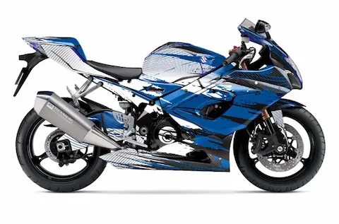 Suzuki GSX-R 1000 (2005-2006) with the Carbon X Blue graphic kit