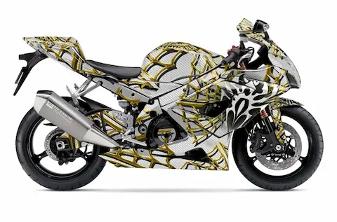 Suzuki GSX-R 1000 (2005-2006) with the Widow Maker Yellow graphic kit