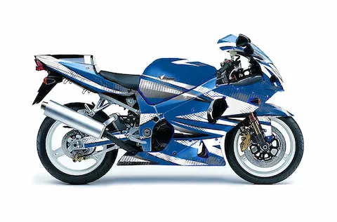 Suzuki GSX-R 1000 (2001-2002) with the Slash Blue graphic kit