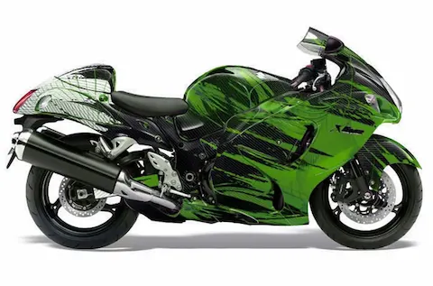 Suzuki Hayabusa (2008-2020) with the Carbon X Green graphic kit