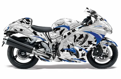 Suzuki Hayabusa (2008-2020) with the Expo Blue graphic kit