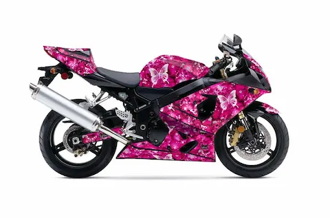 Suzuki GSX-R 600/750 (2004-2005) with the Butterflies Pink graphic kit
