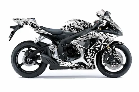 Suzuki GSX-R 600/750 (2006-2007) with the Northstar White graphic kit