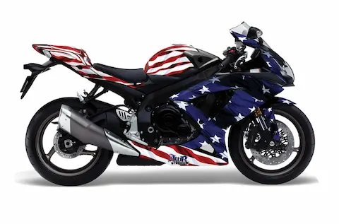 Suzuki GSX-R 600/750 (2008-2010) with the Stars n Stripes graphic kit