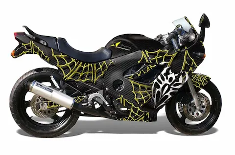 Suzuki GSX-R 600F/750F Katana (1988-1997) with the Widow Maker Yellow graphic kit